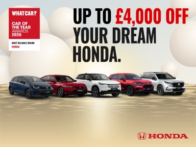 Up to £4,000 off your Dream Honda Up to £4,000 off your Dream Honda