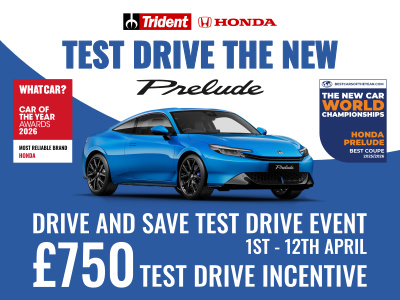 Drive and Save - Test Drive the New Prelude and Save £750 Drive and Save - Test Drive the New Prelude and Save £750