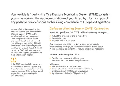 Honda Deflation System Warning User Guide