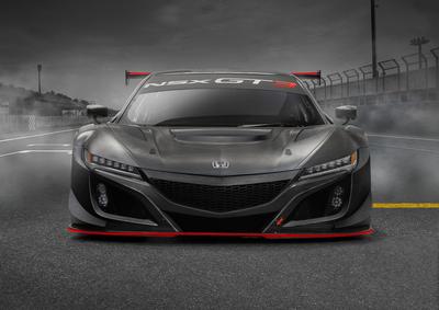 The NSX GT about to launch on a race track