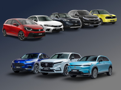 The 2023 Honda Range of Electrified Models - Jazz, Civic, HR-V, CR-V, Honda e, and coming soon - ZR-V, CR-V (2023) and e:Ny1 (EV)