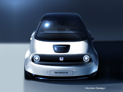 Concept drawing of the Honda e