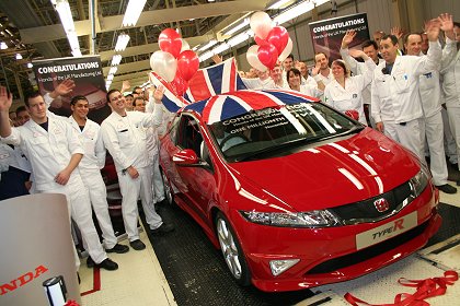 One Million Civics produced at Honda in Swindon