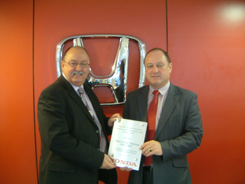 Trident Honda Presented with Customer Satisfaction Award