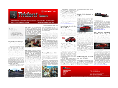 Trident Honda Newsletter - Spring 2015