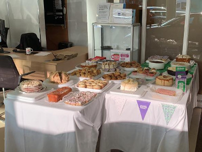 Cakes, cakes and more cakes - all supplied by the staff at Trident Honda