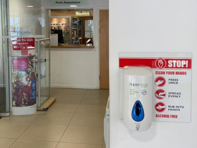 New anti-viral hand dispensers at Trident Honda