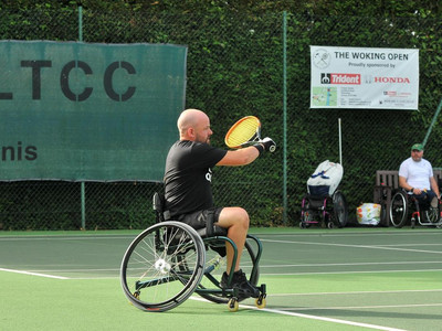 Jack Wells, runner up of the 2022 Woking Open Wheelchair Tennis Competition