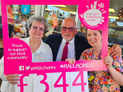 Trident Ottershaw Nisa Express Shop Makes its First MADL Donation